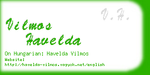 vilmos havelda business card